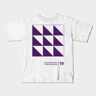 Purple Mountains / Minimal Graphic Design Tribute Kids T-Shirt